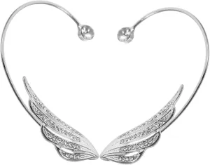 1 Pair Rhinestone Ear Cuff Jewelry Fashionable Silver Earring Cuffs for Women