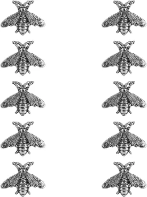 10 Pack Cute Funny Vintage Bee Brooches Pin Set Fashion Retro Animal Themed Lapel Brooches Jewelry Suit Brooch for Men Women Gold Silver Plated