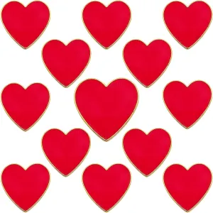 14pcs Love Heart Brooch Pin Heart Love Enamel Pins for Women Costume Accessory Valentine's Day Birthday Gifts