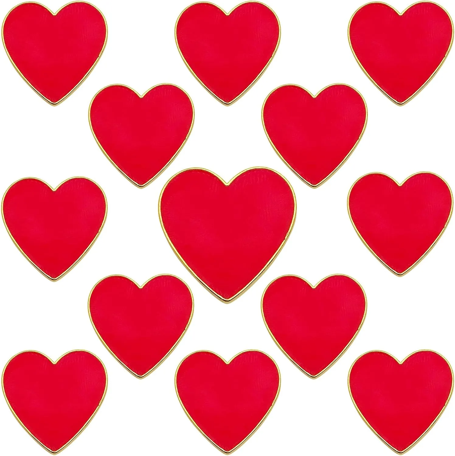 14pcs Love Heart Brooch Pin Heart Love Enamel Pins for Women Costume Accessory Valentine's Day Birthday Gifts