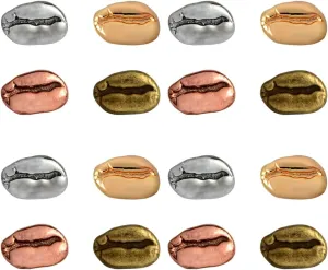 16Pcs Coffee Pins - Realistic Coffee Bean Brooch, Metal Bean Lapel Pins, Cute Cafes Work Brooches Decoration for Hat, Handbag, Clothing