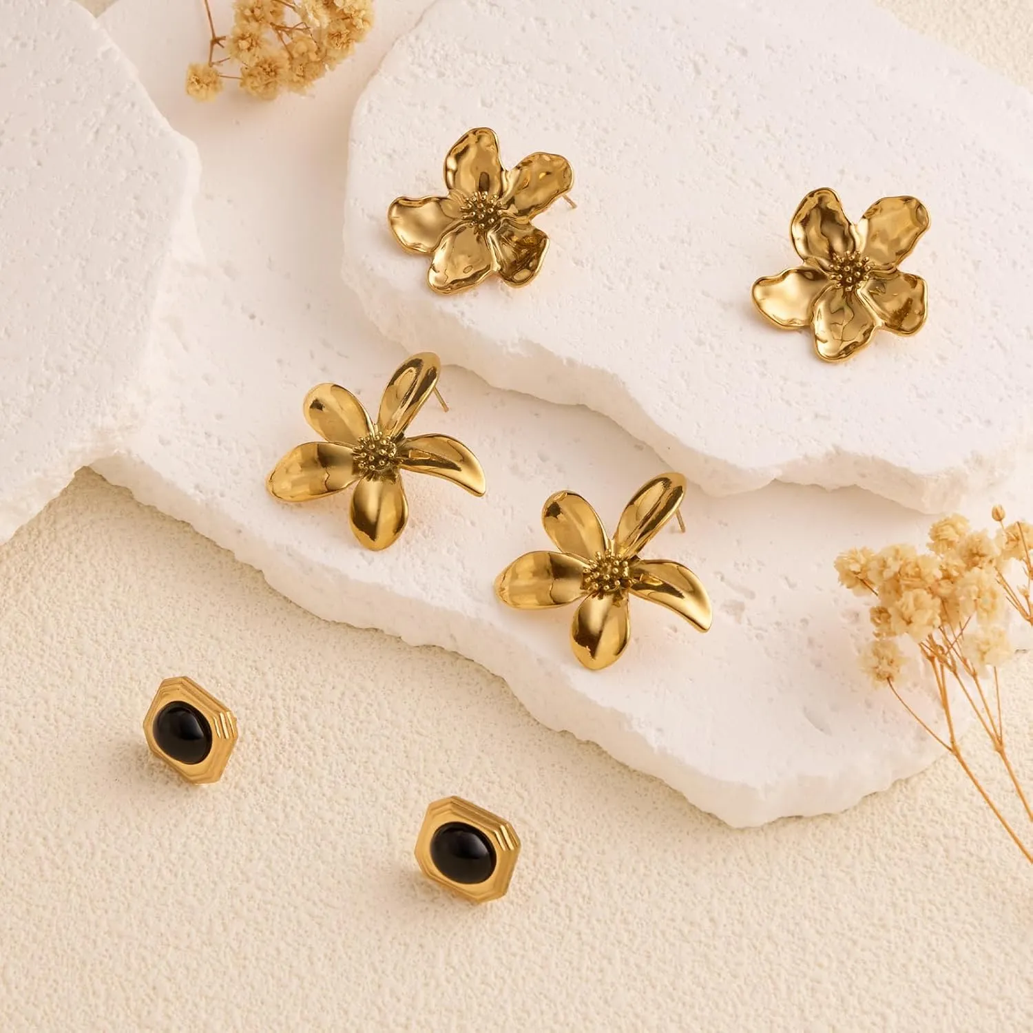 18K Gold Plated Earrings for Women Cute Earrings Chunky Drop Dangle Earrings Trendy Earrings Jewelry Gift for Women