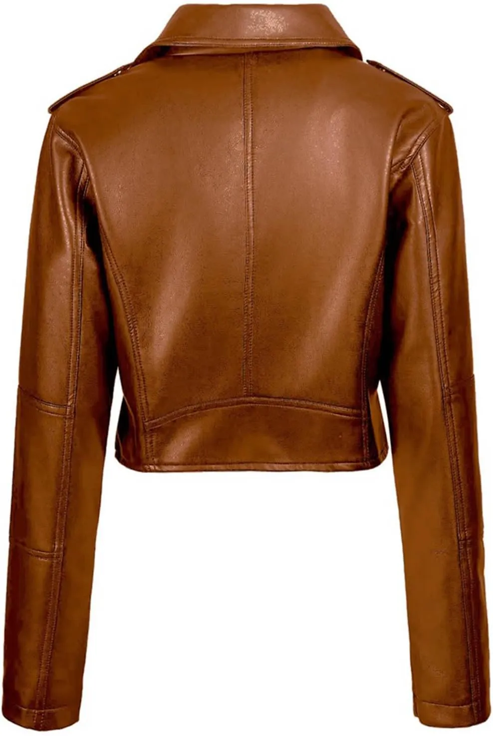 2024 Motorcycle Jackets For Women Vintage Long Sleeve Faux Leather Jackets Lightweight Trendy Fall Suede Crop Coats