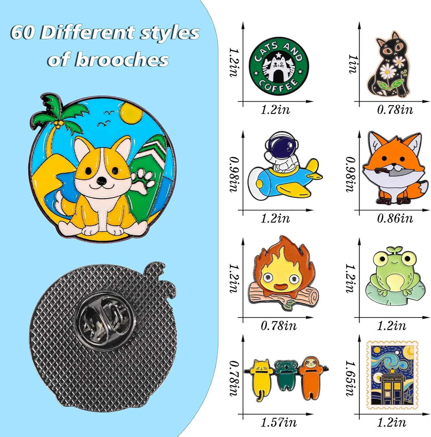 20/30/60/100 Mixed Enamel Pins for Backpacks,Hat Cute Funny Button Pins Bulk Set,Cartoon Plant Aesthetic Brooch Lapel Backpack Pins for Hats Women Girls Cloths Decoration
