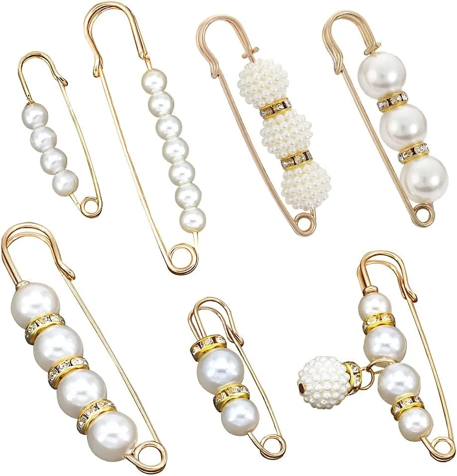 7 Pcs Fashion Brooch Pins Sweater Shawl Pins for Women Girls Clothing Dresses Decoration Accessories