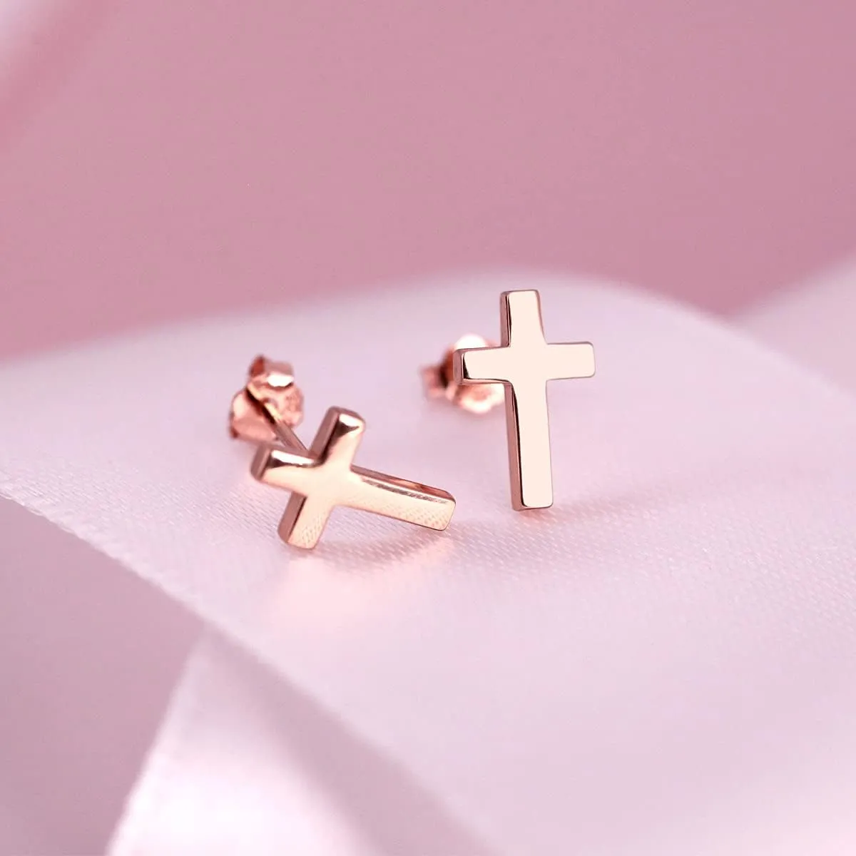 925 Sterling Silver Cross Stud Earrings Fashion Earrings Cross Earrings