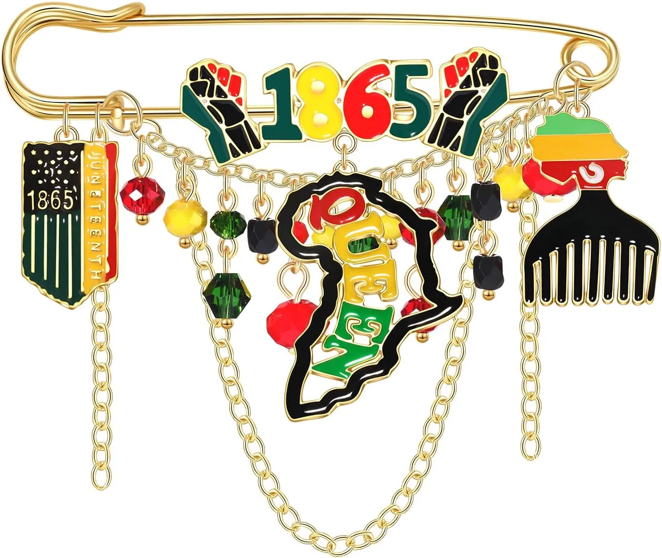African Brooches for Women Juneteenth Africa Map Queen Brooch Pins 1865 Sunflower Black History Month Brooches Juneteenth African Jewelry Accessories Outfits Gifts