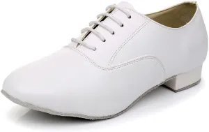 AOQUNFS Men's Latin Dance Shoes Black Patent Leather Leather Ballroom Tango Salsa Shoes,Model 8002