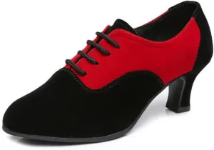 AOQUNFS Women Latin Ballroom Dance Shoes Lace-up Modern Salsa Practice Dance Shoes,Model ZYX305