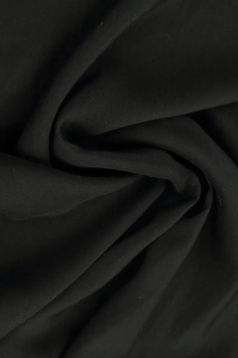 Asymmetric Black Cotton Dress