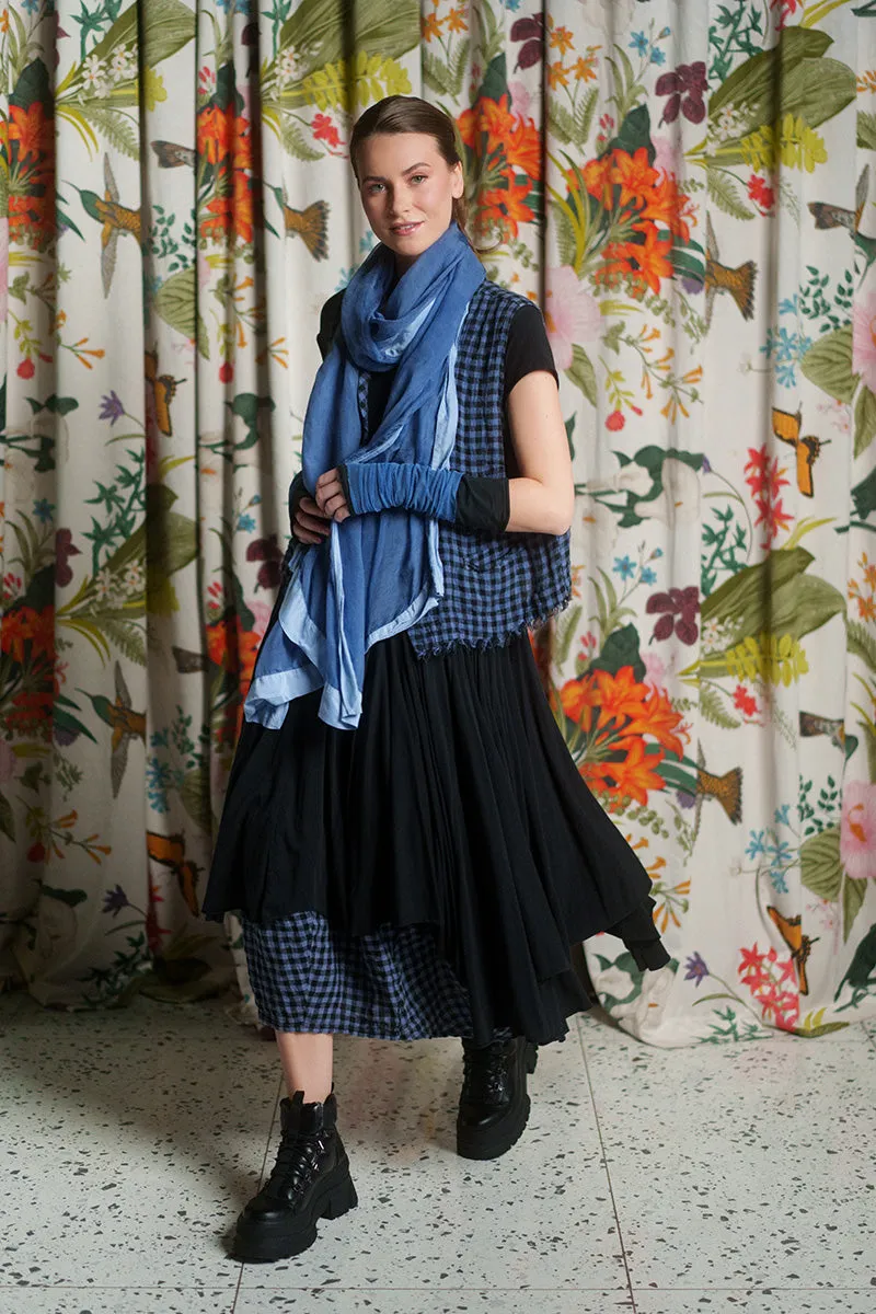 Asymmetric Black Cotton Dress