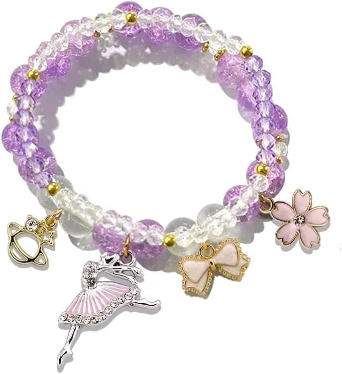 Ballerina Bracelet Dance Recital Bracelet Ballerina Blue Bracelet Cute Ballerina Dance Beaded Bracelet Ballerina Friendship Bracelets Ballerina Party Jewellery
