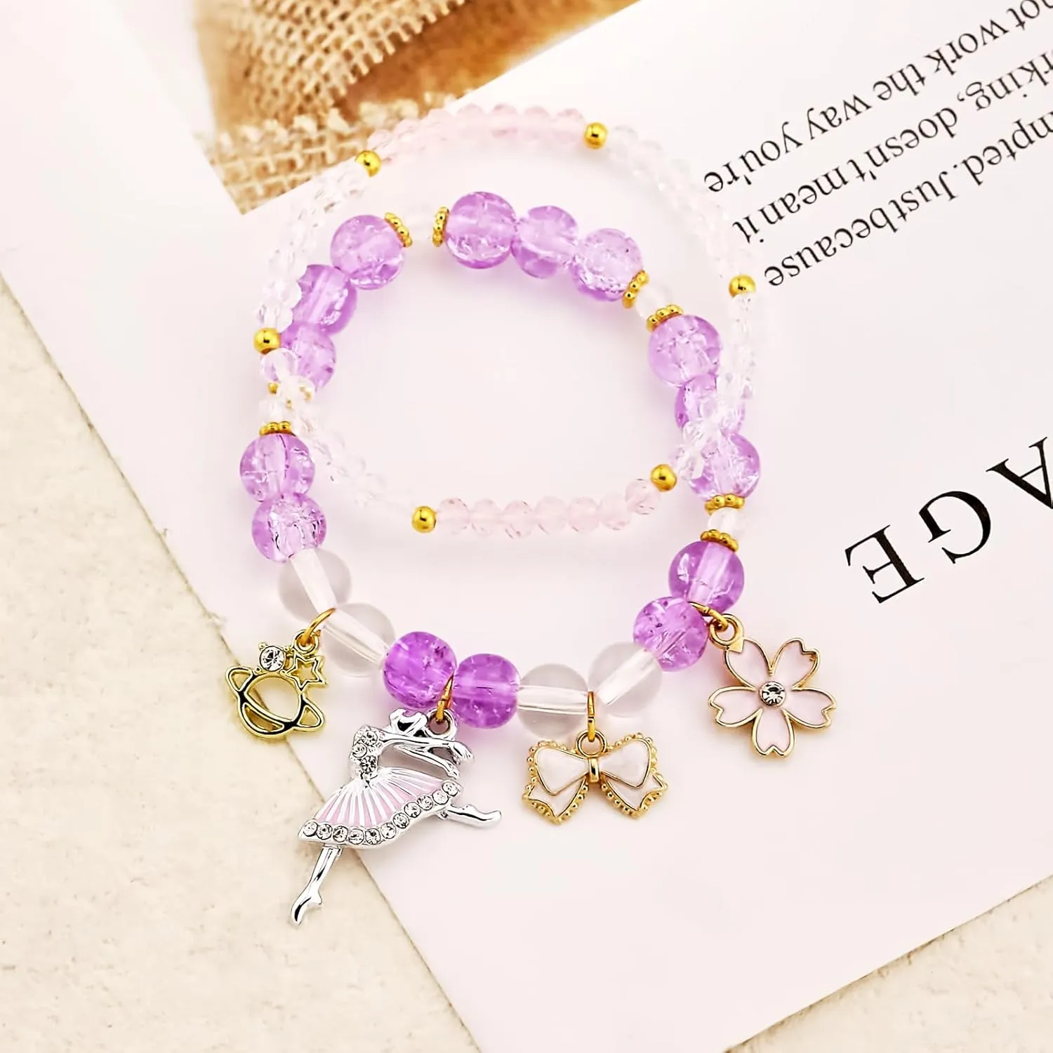 Ballerina Bracelet Dance Recital Bracelet Ballerina Blue Bracelet Cute Ballerina Dance Beaded Bracelet Ballerina Friendship Bracelets Ballerina Party Jewellery