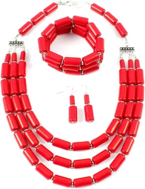 Bohemian style multilayer beaded Necklace   Earrings   Bracelet set for Women's and girls gifts