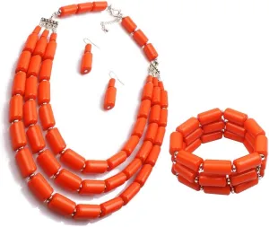 Bohemian style multilayer beaded Necklace   Earrings   Bracelet set for Women's and girls gifts