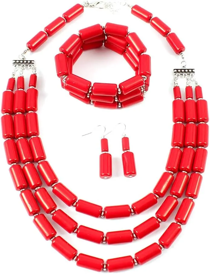 Bohemian style multilayer beaded Necklace   Earrings   Bracelet set for Women's and girls gifts