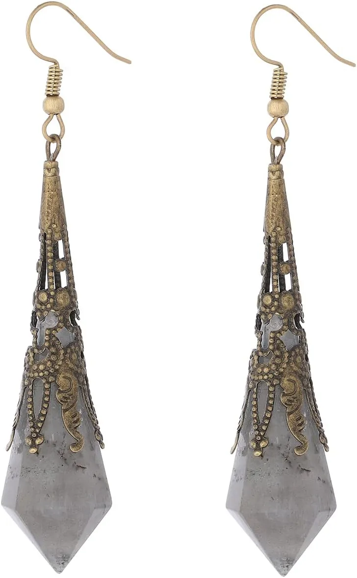 Boho Multiple Style Natural Stone Earrings for Women Unique Healing Gemstone Energy Hypoallergenic Lightweight Dangle Drop Earrings Multiple Styles Earrings Jewelry for Birthday Party Gift