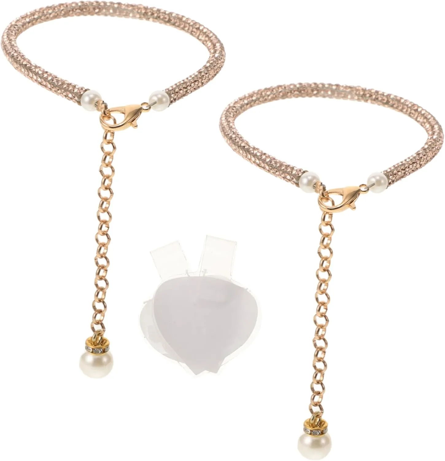 Boho Style Pearl Tassel Anklet for High Heels Women's Foot Jewelry Stabilizing Anti-fall Strap Night Club Ready