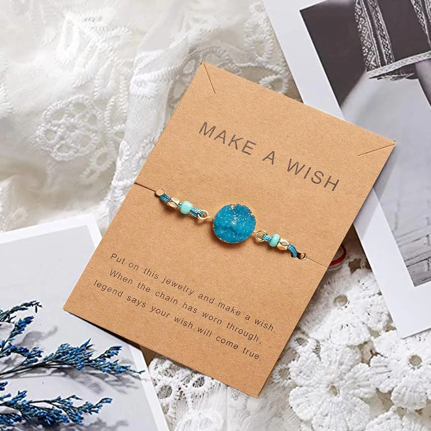 Bracelet for Women Gift Bracelets & Bangles Paper Resin Woven Card Woven Bracelet Hand Bracelet 2pc Personalized Jewelry Bracelets Jewelry- Link for Xmas Birthday Friendship (Blue, One Size)
