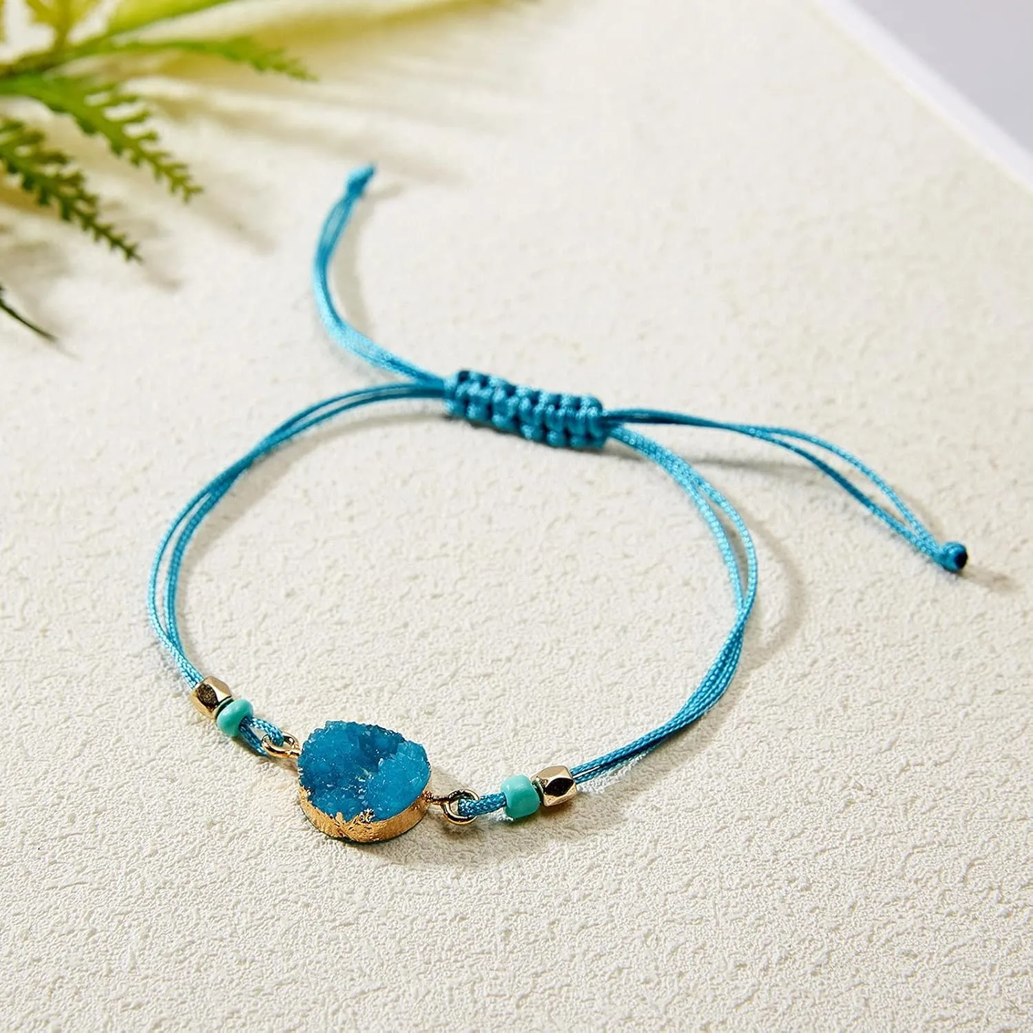 Bracelet for Women Gift Bracelets & Bangles Paper Resin Woven Card Woven Bracelet Hand Bracelet 2pc Personalized Jewelry Bracelets Jewelry- Link for Xmas Birthday Friendship (Blue, One Size)