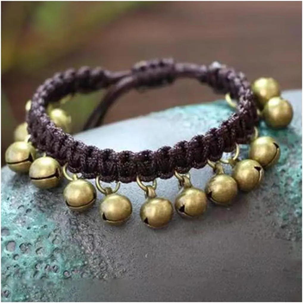 Bracelet with Bells That Jingle for Men/women, Pure Copper Ankle Brass Bell Bracelet