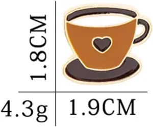 Brown Coffee Cup Enamel Lapel Pin Cartoon Badge for Boy Girl Gift Clothes Backpacks Badges Hats Bags