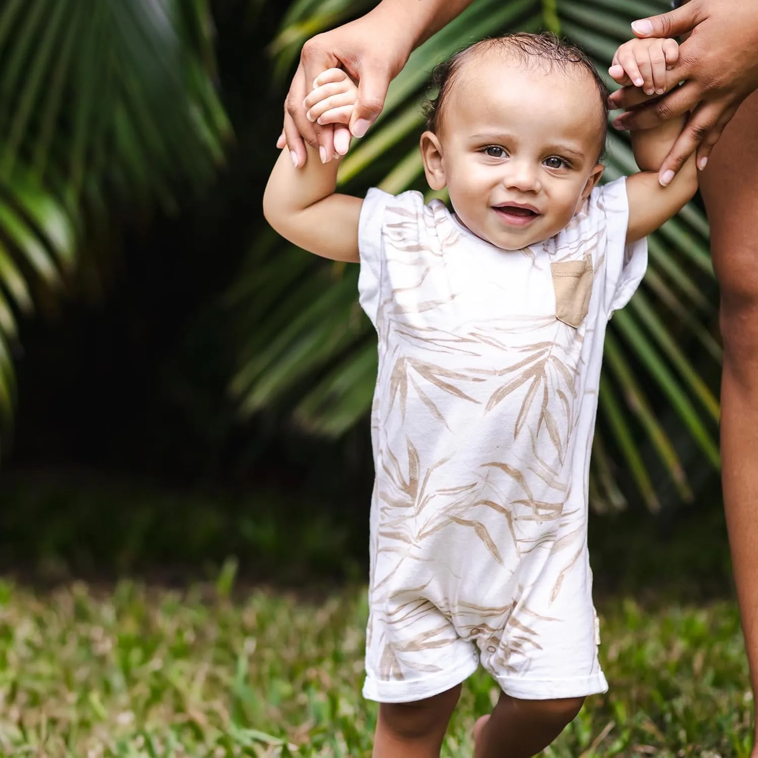 Burt's Bees Baby Baby Boys Short Sleeve Rompers, 100% Organic Cotton One-Piece Coverall and Layette Set