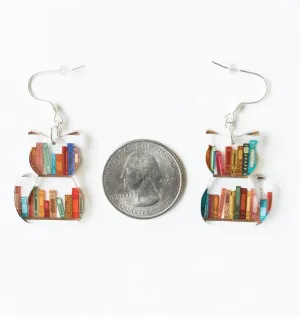 Cat Book Earrings for Women,Dog Dinosaur Animal Cartoon Acrylic Hypoallergenic Lightweight Cute Water Drop Earrings for Jewelry