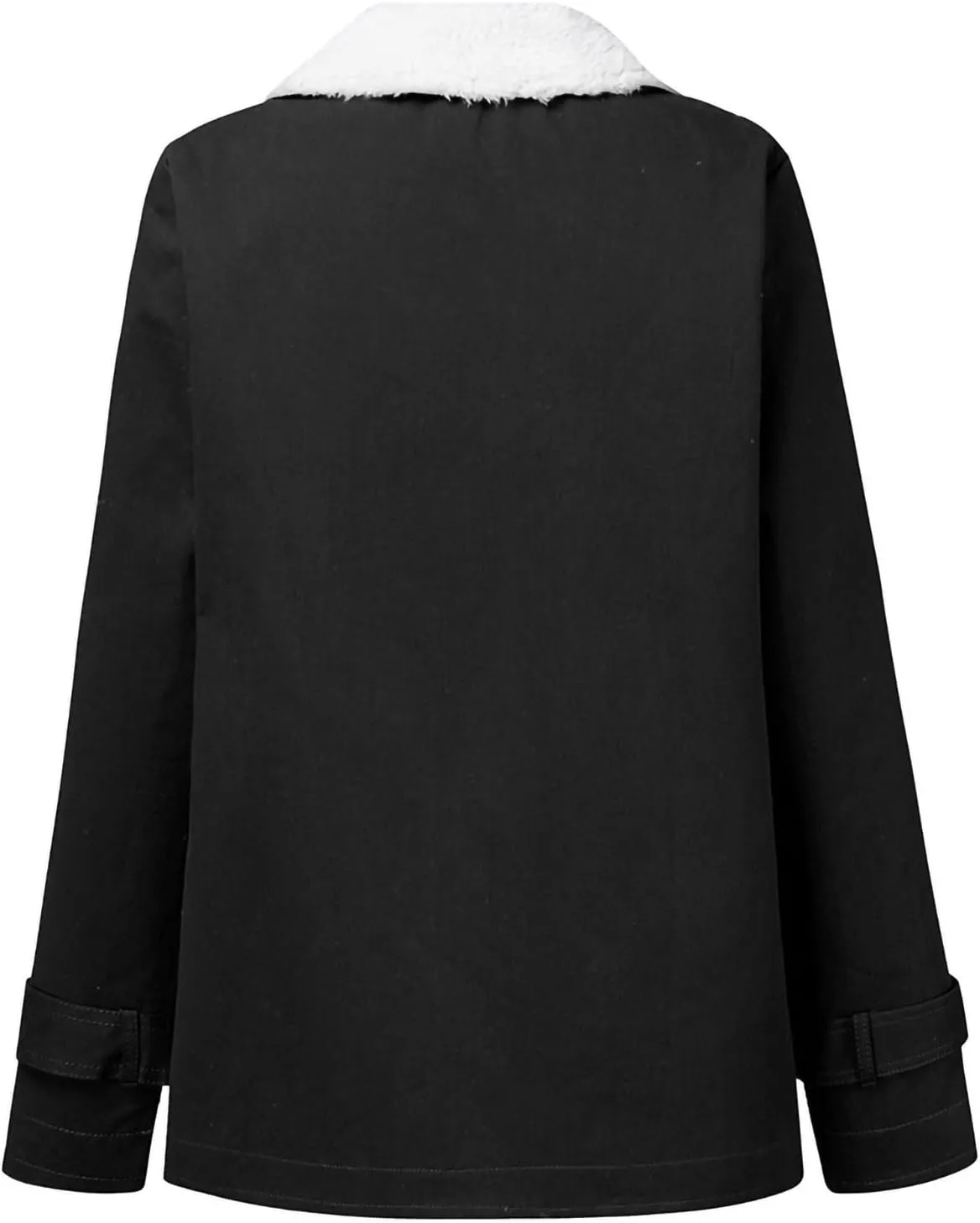 Ceboyel Womens Fleece Winter Jacket Fuzzy Sherpa Lined Coats Stand Collar Open Front Cardigan Trendy Warm Outerwear 2023