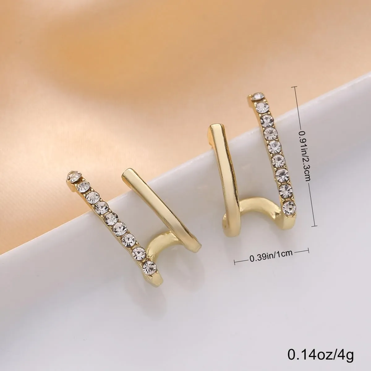 Chain Earrings for Women Double Hoop Link Drop Dangle Earrings Gold Huggie Hoop Earrings Paperclip Stud Earrings for Prom Jewellery Present