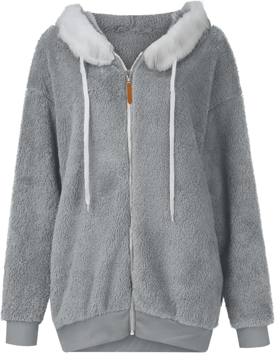 ChicCrate Winter Coats for Women Warm Fleece Sherpa Jacket Oversized Fuzzy Hoodie Long Sleeve Shirts Casual Tops with Pockets