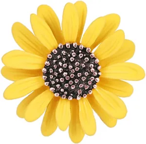 Colorful Daisy Sunflower Brooch Pins - Bohemian Style Flower Lapel Pins Badge Dress Neckline Pin for Women Girls