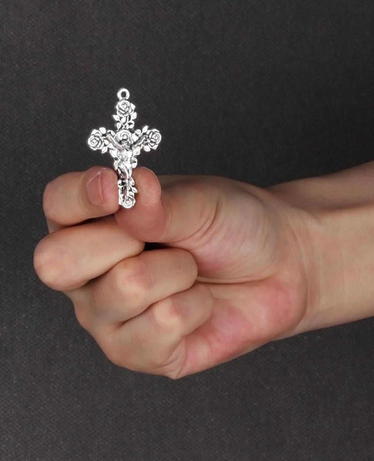 COTTVOTT Eastern Orthodox Cross Pendant/Catholic Jesus Christ INRI Cross Crucifix Pendant/Celtic Cross Pendant Charm for Rosary Necklace DIY Jewelry Making Parts