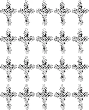 COTTVOTT Eastern Orthodox Cross Pendant/Catholic Jesus Christ INRI Cross Crucifix Pendant/Celtic Cross Pendant Charm for Rosary Necklace DIY Jewelry Making Parts
