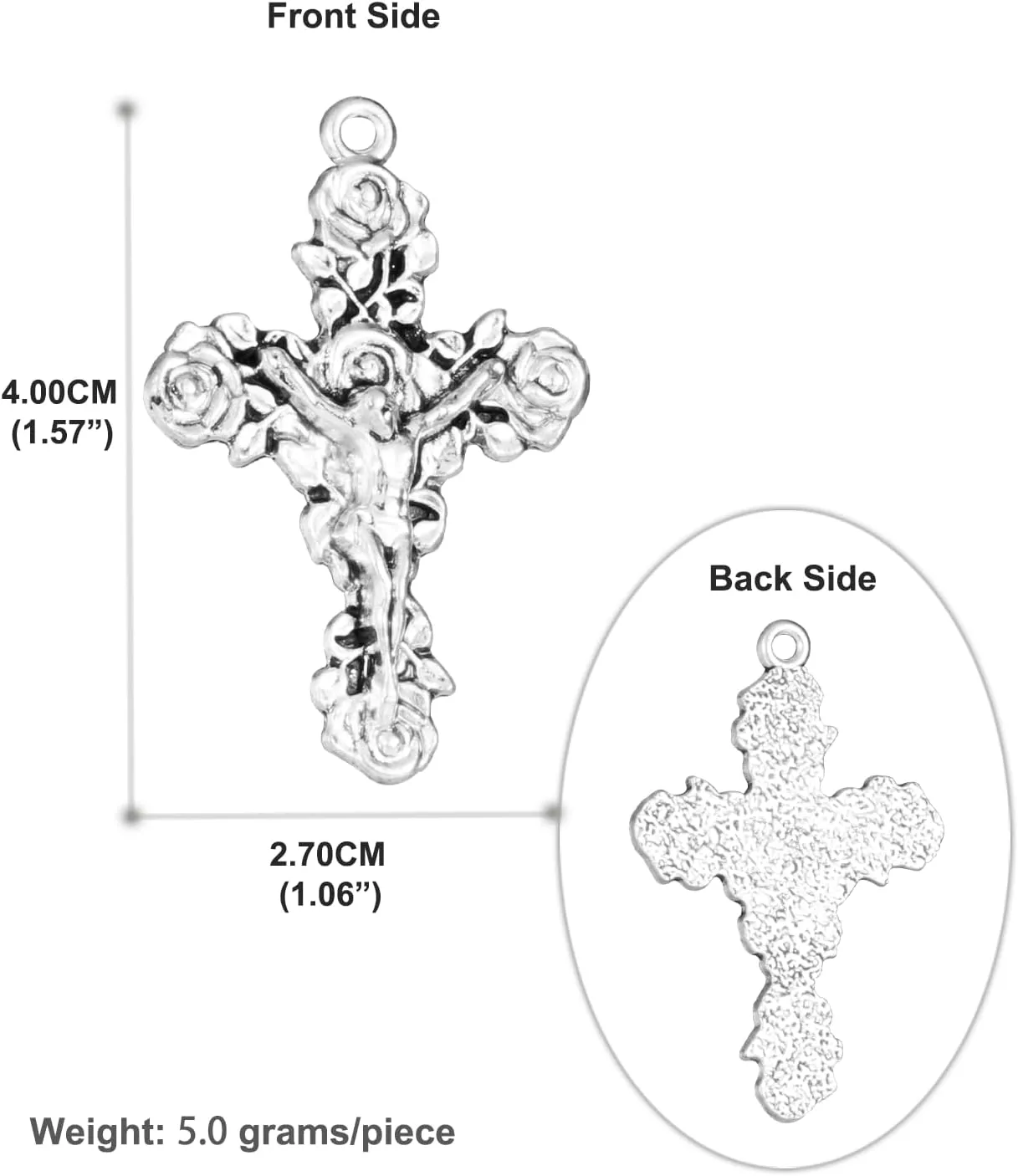 COTTVOTT Eastern Orthodox Cross Pendant/Catholic Jesus Christ INRI Cross Crucifix Pendant/Celtic Cross Pendant Charm for Rosary Necklace DIY Jewelry Making Parts