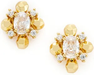 C.Paravano 18K Gold Earrings Studs Stud Earrings for Women Hypoallergenic Earring for Women Flatback Stud Earrings Stud Earrings Gold