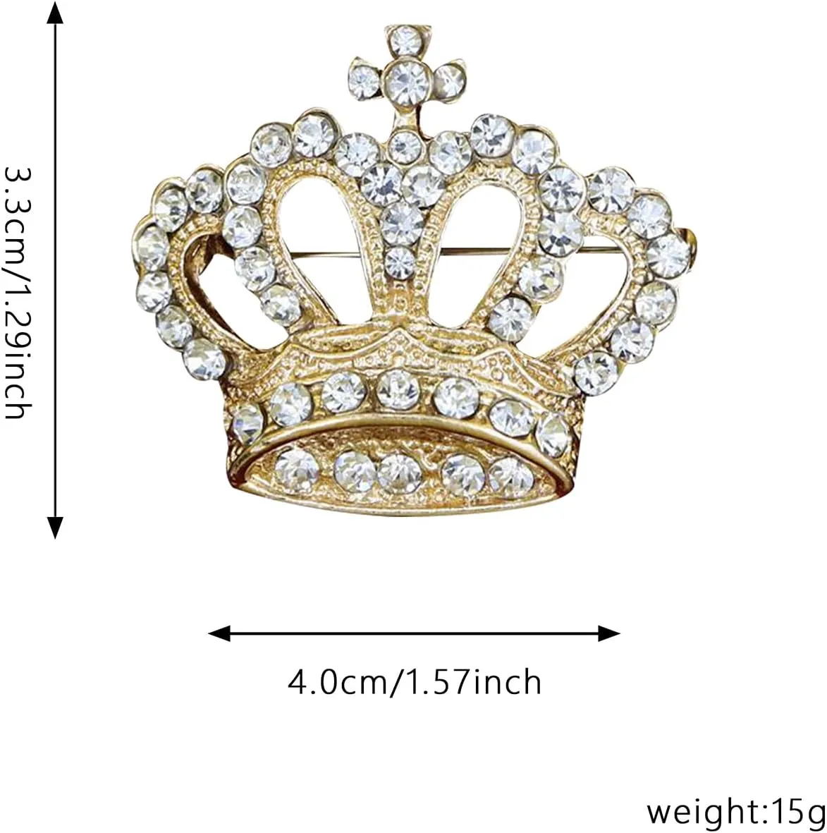 Crystal Rhinestone Princess Queen Brooch Pin Tiara Crown Brooches for Women Tiara for Wedding Party/Banquet/Birthday