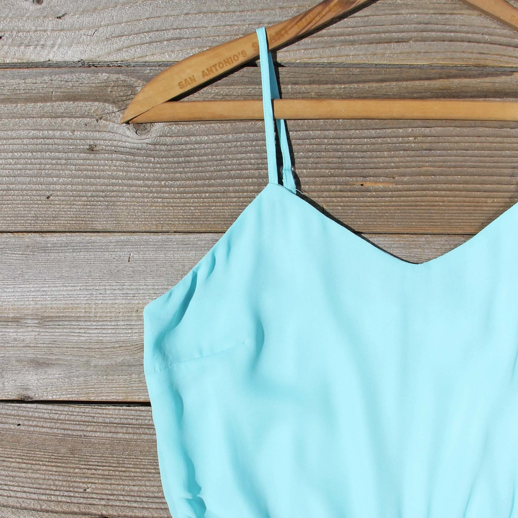 Crystal Wishes Romper in Turquoise