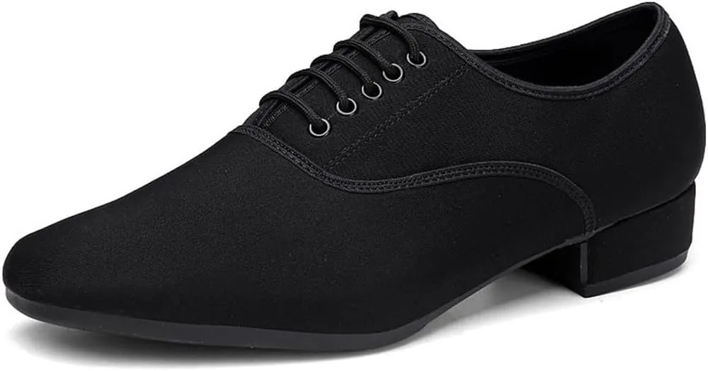 Dance Shoes for Men, Closed Toe Ballroom Modern Tango Waltz Latin Dancing Performance Shoes with Suede Sole