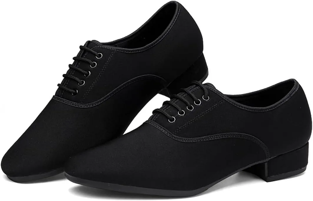 Dance Shoes for Men, Closed Toe Ballroom Modern Tango Waltz Latin Dancing Performance Shoes with Suede Sole