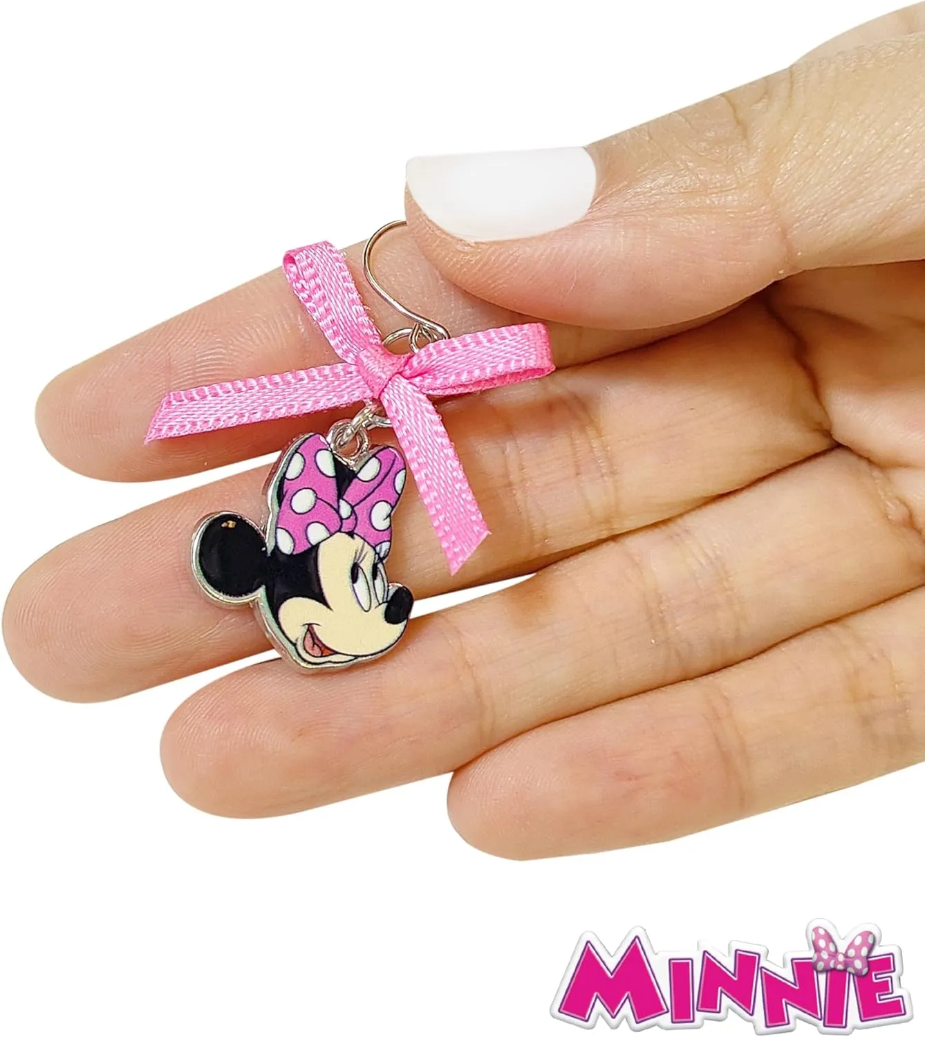 Disney Hypoallergenic Stud Earrings & Fishhook Drop Earring Sets with Charms One Size Fits All Girls Earrings, Disney Accessories for Girls Ages 4 