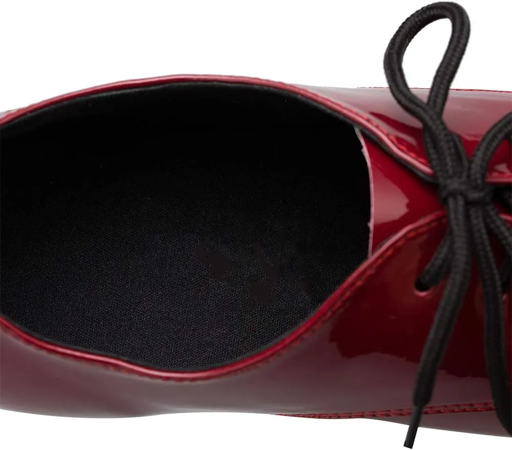 DKZSYIM Men's Leather Latin Dance Shoes Ballroom Tango Waltz Modern Social Practice Lace-up Dance Shoes 1" Heel,Model L040