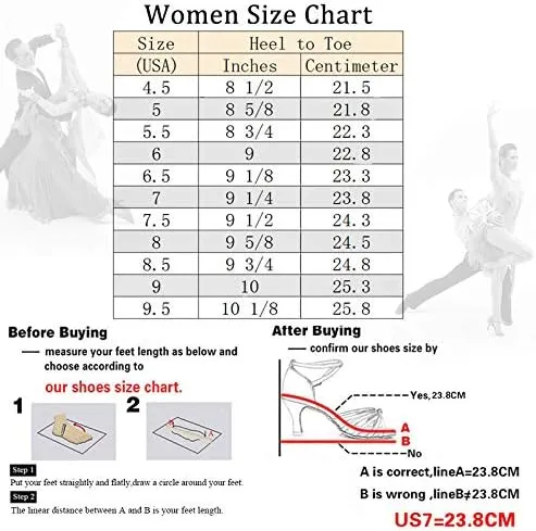 DKZSYIM Women's Leather Latin Dance Shoes Ballroom Salsa Tango Performance Dancing Shoes,Model QJW1019
