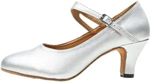 DKZSYIM Women's Leather Latin Dance Shoes Ballroom Salsa Tango Performance Dancing Shoes,Model QJW1019