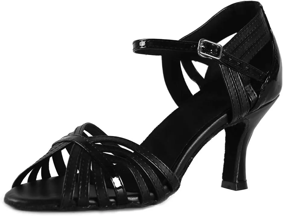 DKZSYIM Women's Professional Latin Dance Shoes Ballroom Wedding Performance Shoes,Model L018