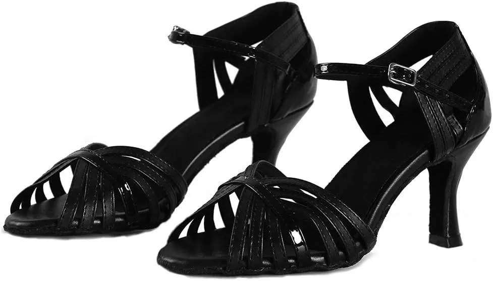 DKZSYIM Women's Professional Latin Dance Shoes Ballroom Wedding Performance Shoes,Model L018