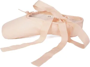 DKZSYIM Women's&Girls Pink Ballet Pointe Shoes with Ribbon Ballet Dance Toe Shoes Ballroom Performance Shoes,Model ZJBL