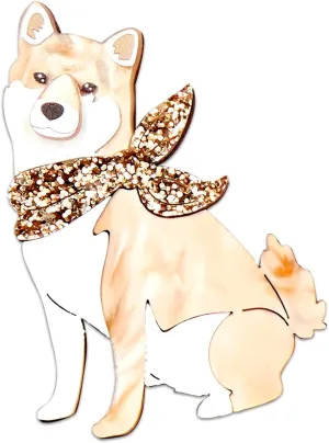 Dog Brooches Pin for Women Girls Lovely Lightweight Acrylic Cartoon Animal Puppy Corgi Labrador Brooches Badges Jewelry for Backpacks Clothes Jackets Hats