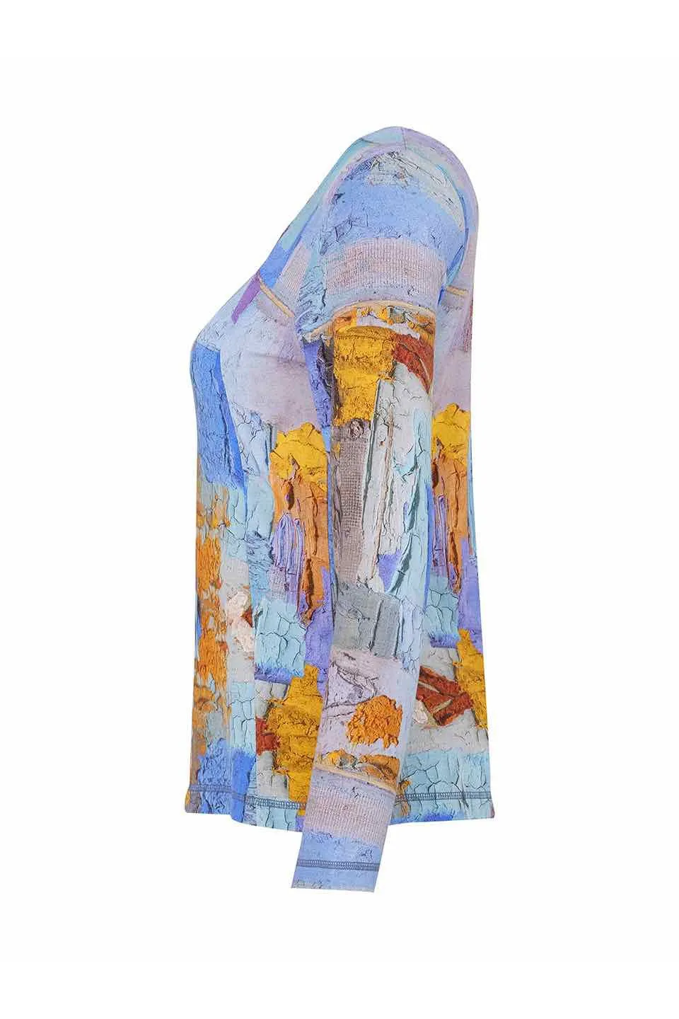 Dolcezza Simply Art Asymmetric Neckline Top Sovrapposizione Di Civilta (73690)