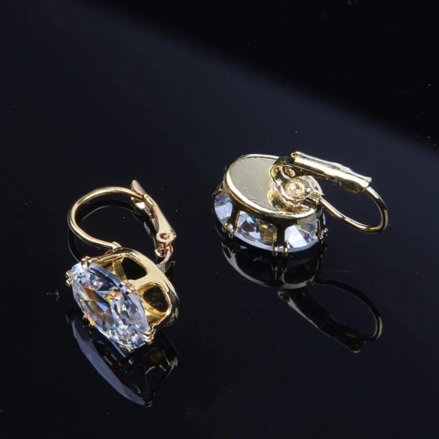 Earring Hoop Stud Drop & Dangle, Women Teardrop Cubic Zirconia Inlaid Dangle Leverback Earrings Jewelry Gift for Women Teen Girls Birthday Christmas Friends Gift